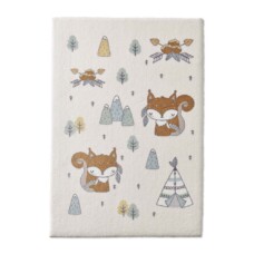 Alfombra infantil ardilla - Animigo crema/multicolor - overzicht, thumbnail