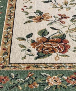 Alfombra oriental - Regal Flora crema/verde - close up, thumbnail