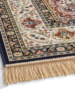 Alfombra persa - Regal Ariadne azul oscuro - close up, thumbnail