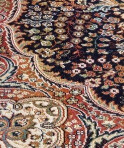 Alfombra persa - Regal Ariadne azul oscuro - close up, thumbnail