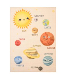 Alfombra infantil planetas - Joy beige - overzicht, thumbnail