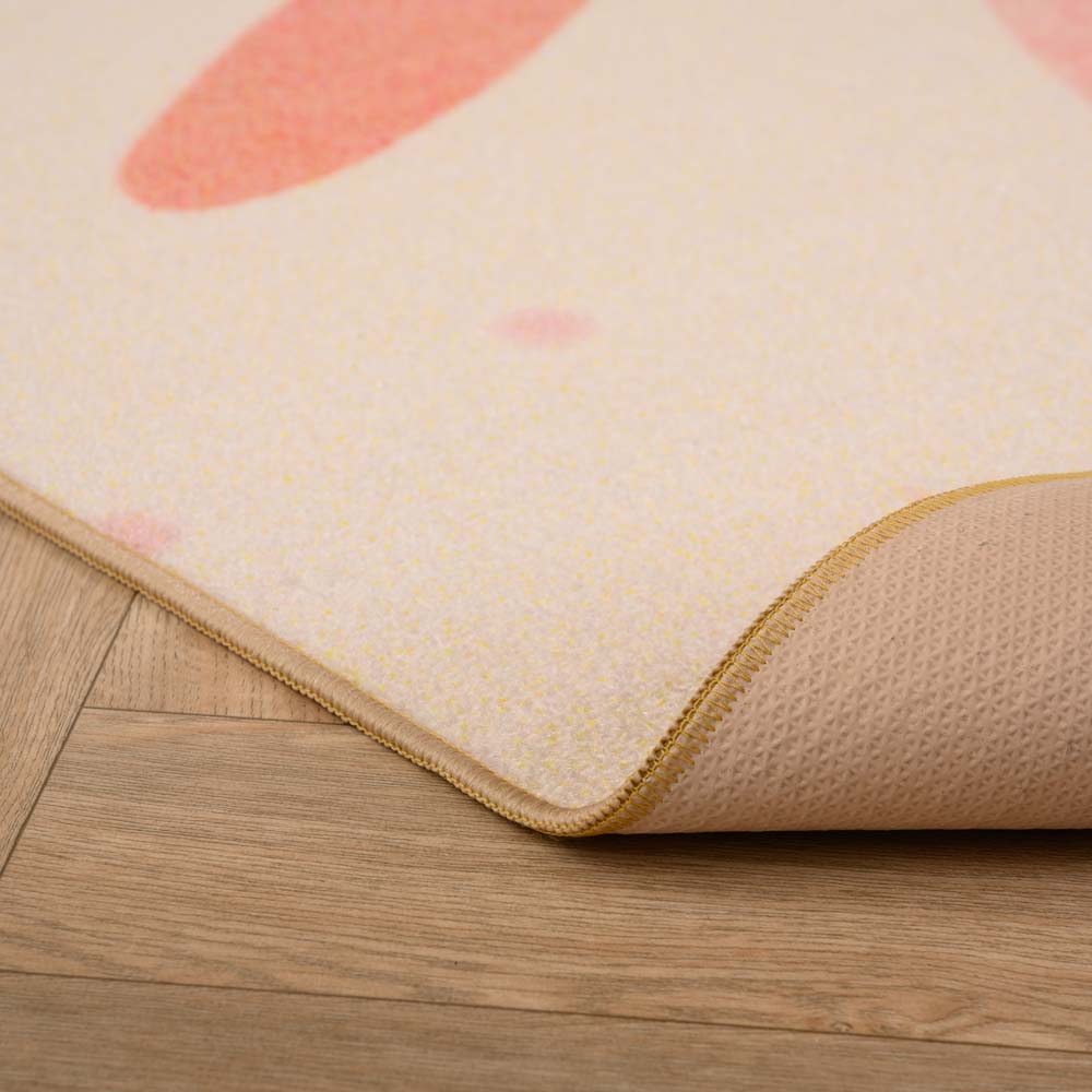 Alfombra infantil flor - Joy crema - close up Alfombra infantil flor - Joy crema - close up