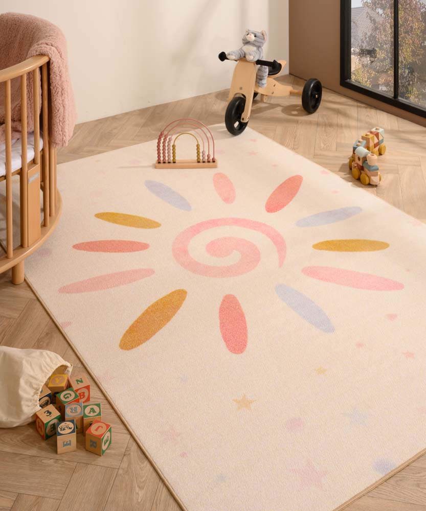 Alfombra infantil flor - Joy crema - sfeer Alfombra infantil flor - Joy crema - sfeer