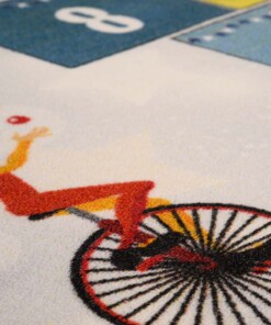 Alfombra infantil rayuela - Joy No.2  gris - close up, thumbnail