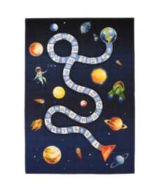 Alfombra infantil universo - Joy azul oscuro - overzicht, thumbnail
