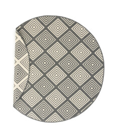 Alfombra de rombos redonda para exterior - Flip Gem Gris - overzicht, thumbnail