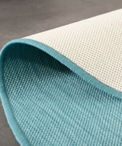 Alfombra de exterior redonda de color sólido - Flip Turquoise - close up, thumbnail Alfombra de exterior redonda de color sólido - Flip Turquoise - close up, thumbnail