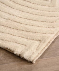 Alfombra pasillo escandinavo - Serene Myra crema - close up, thumbnail