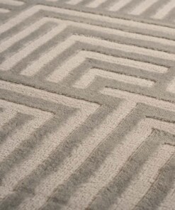 Alfombra pasillo escandinavo - Serene Voss plata - close up, thumbnail