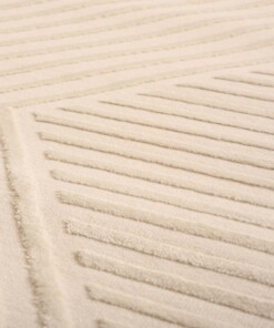 Alfombra escandinava - Serene Runa crema - close up, thumbnail