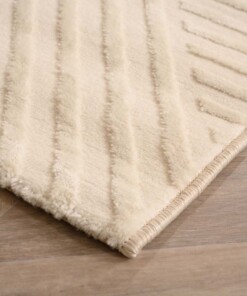 Alfombra escandinava - Serene Runa crema - close up, thumbnail