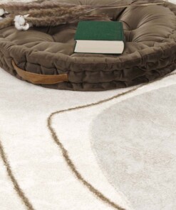 Alfombra pelo corto - Calm Waves beige - close up, thumbnail