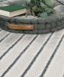 Alfombra pelo corto - Linnea crema/gris - close up, thumbnail