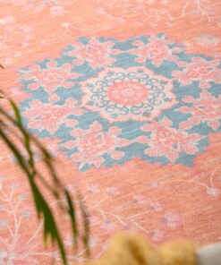 Alfombra exterior vintage​ - Valenca Luna terra/rosa