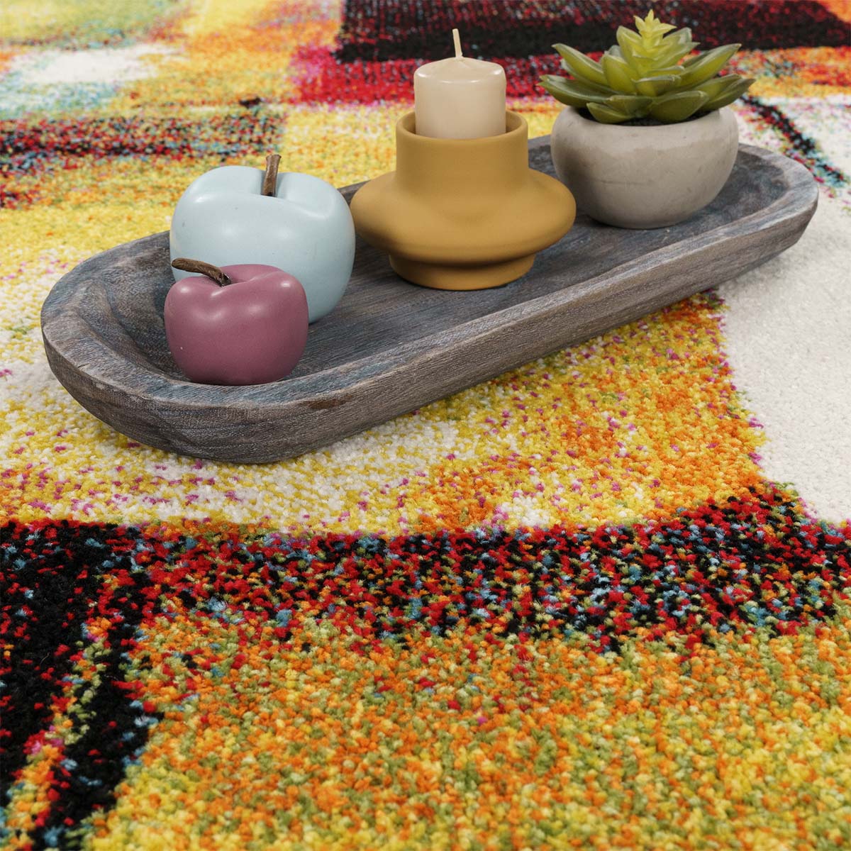 Alfombra moderna - Zayn multi - close up