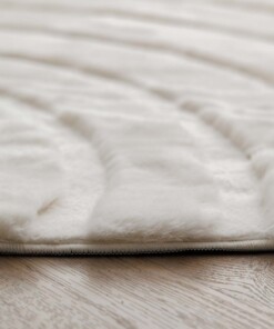 Alfombra redonda suave - Carvy Crema - close up, thumbnail