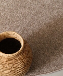 Alfombra redonda de pelo liso Fine - Beige Alfombra redonda de pelo liso Fine - Beige