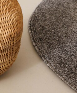Alfombra redonda de pelo liso Fine - Gris Alfombra redonda de pelo liso Fine - Gris