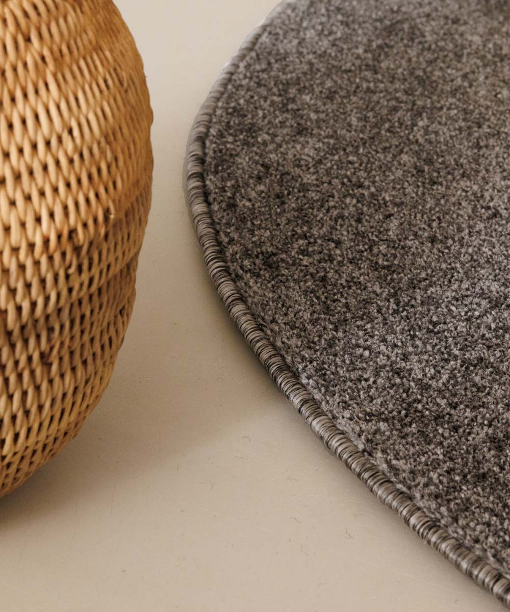 Alfombra redonda de pelo liso Fine - Gris Alfombra redonda de pelo liso Fine - Gris