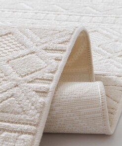 Alfombra de balcón - Elvora Linea crema - close up, thumbnail