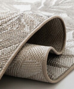 Alfombra de balcón - Mira Leaf beige - close up, thumbnail