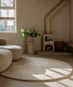 Alfombra redonda bereber - Nomad beige - sfeer