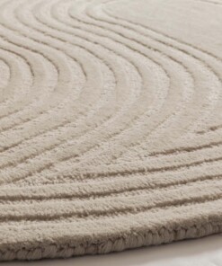 Alfombra de diseño redonda - Balans Dual marfil - close up, thumbnail