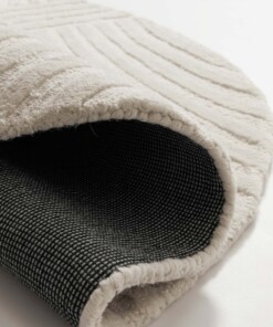 Alfombra de diseño redonda - Balans Field marfil - close up, thumbnail