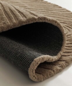 Alfombra de diseño redonda - Balans Tree beige - close up, thumbnail