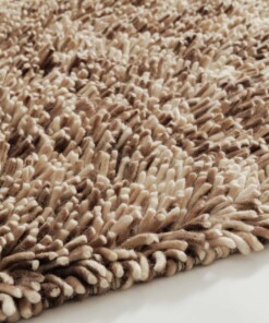 Alfombra de lana de pelo alto - Aurelia marfil/beige - close up, thumbnail