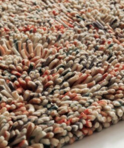 Alfombra de lana de pelo alto - Aurelia multicolor - close up, thumbnail