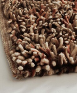 Alfombra de lana de pelo alto - Aurelia terracota - close up, thumbnail