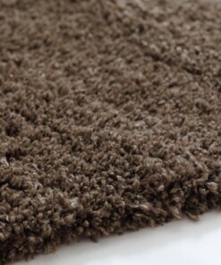 Alfombra de pasillo de pelo largo - Cozy Shaggy Marrón - close up, thumbnail