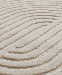 Alfombra Japandi - Balans marfil - close up, thumbnail