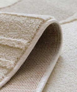 Alfombra escandinava - Ridge Nari crema/beige - close up, thumbnail