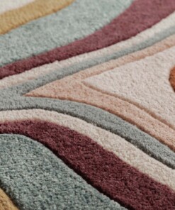 Alfombra moderna - Skulptur Flow multicolor - close up, thumbnail Alfombra moderna - Skulptur Flow multicolor - close up, thumbnail