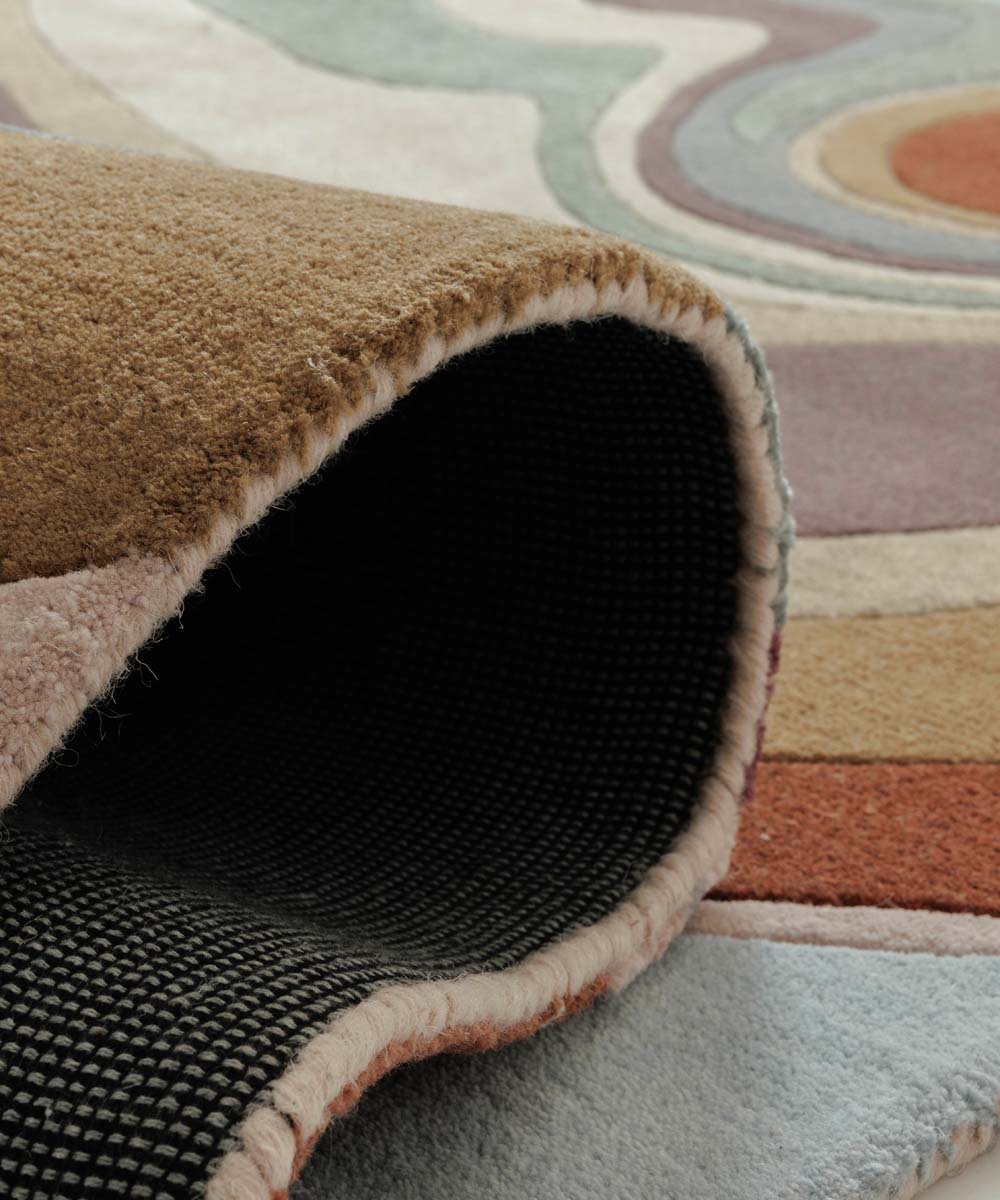 Alfombra moderna - Skulptur Flow multicolor - close up Alfombra moderna - Skulptur Flow multicolor - close up