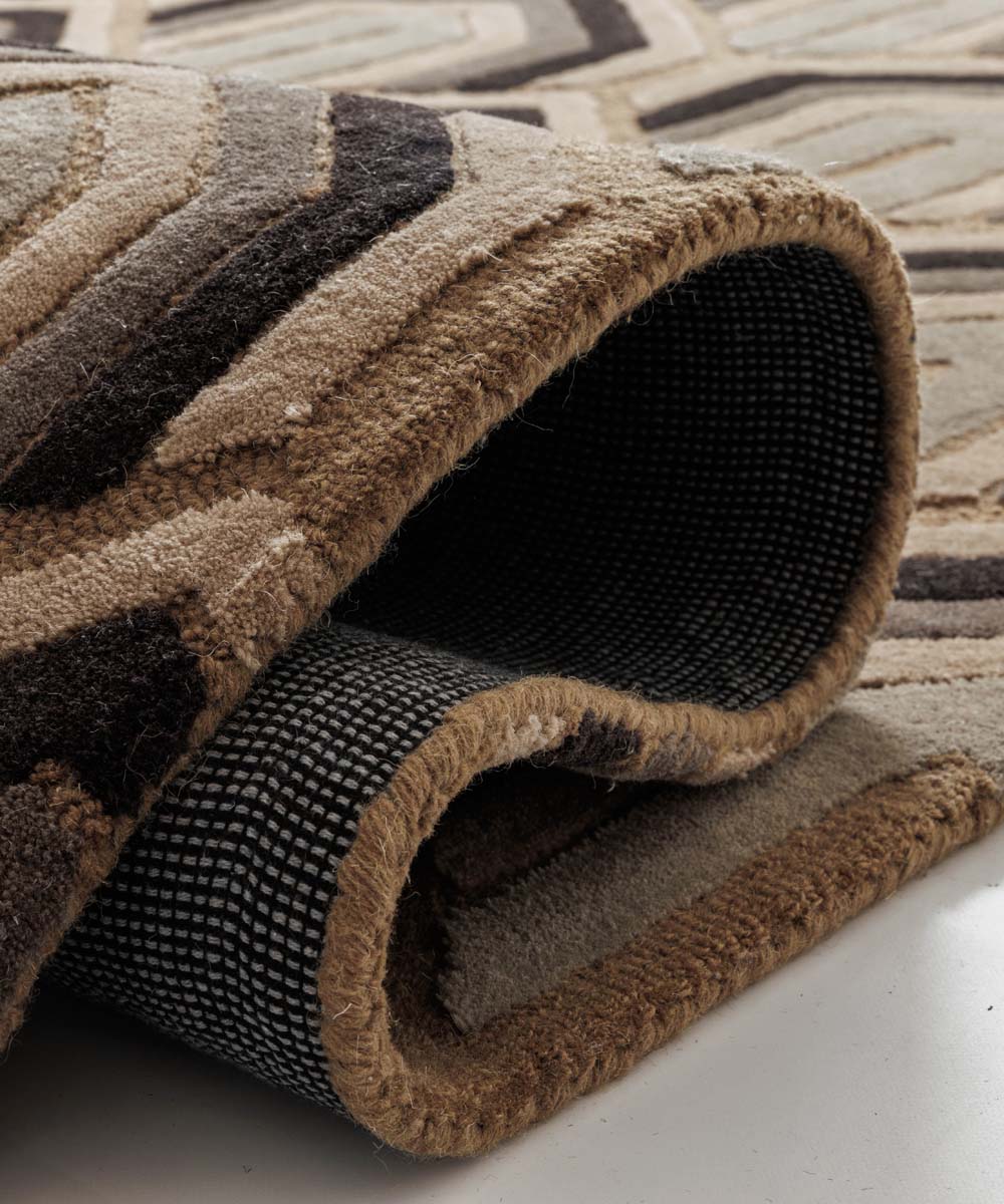 Alfombra moderna - Skulptur ocre - close up Alfombra moderna - Skulptur ocre - close up