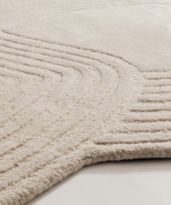 Alfombra de diseño orgánica - Balans Flow marfil - close up, thumbnail