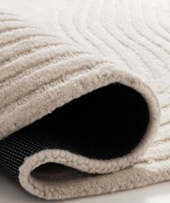 Alfombra de diseño orgánica - Balans Flow marfil - close up, thumbnail