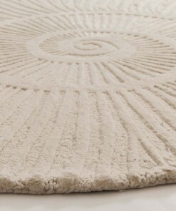 Alfombra de diseño orgánica - Balans Shell marfil - close up, thumbnail