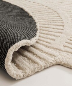 Alfombra de diseño orgánica - Balans Shell marfil - close up, thumbnail