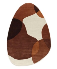 Alfombra de lana orgánica - Dune terracota - overzicht, thumbnail