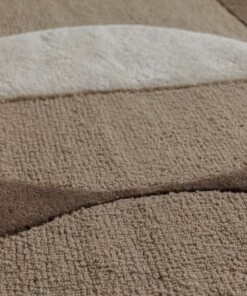 Alfombra retro - Summit Circles beige - close up, thumbnail