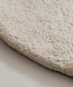 Alfombra redonda bereber - Nomad marfil - close up, thumbnail