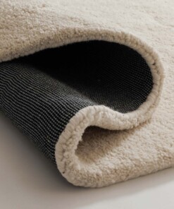 Alfombra redonda bereber - Nomad marfil - close up, thumbnail