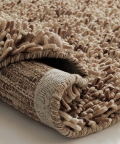 Alfombra redonda de lana - Aurelia marfil/beige - close up, thumbnail