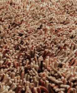 Alfombra redonda de lana - Aurelia terracota - close up, thumbnail