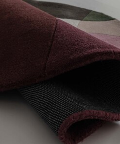 Alfombra redonda de lana - Dune morado - close up, thumbnail