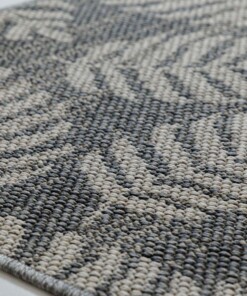 Alfombra cuadrada de exterior con hojas de palmera - Sunny Gris Oscuro - close up, thumbnail Alfombra cuadrada de exterior con hojas de palmera - Sunny Gris Oscuro - close up, thumbnail